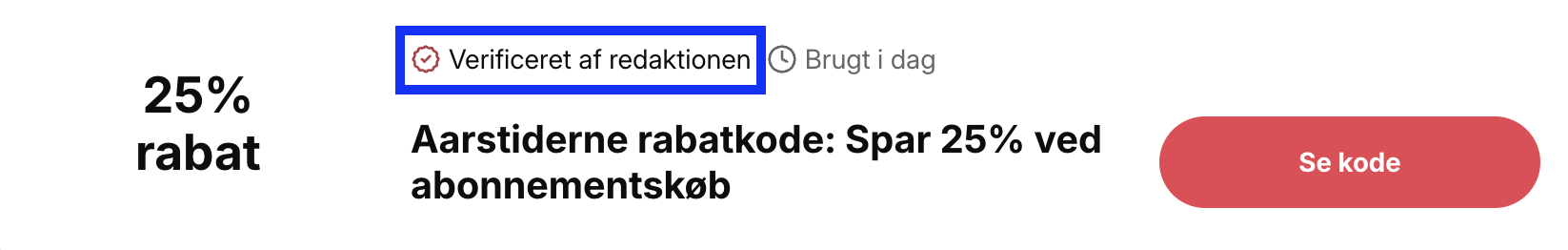 CupoNations mærke for verificerede tilbud
